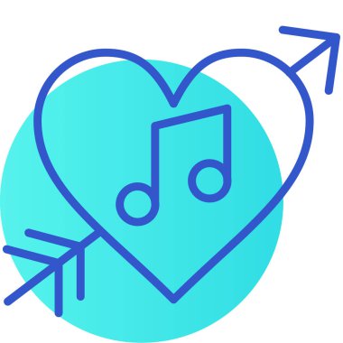 Müzik simgesi vektör illüstrasyonu