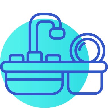 temizlik fırçası simgesi, vektör illüstrasyonu basit tasarım