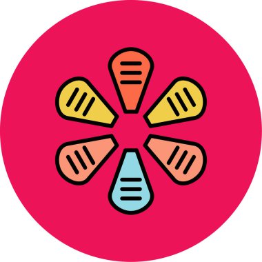 Güzel bir çiçek simgesinin vektör çizimi