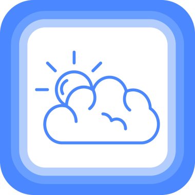 Bulut simgesi vektör illüstrasyonu