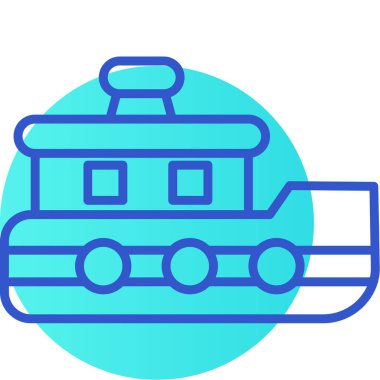 Bir gemi simgesinin vektör çizimi