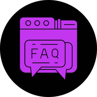 Projeniz için vektör faq simgesi