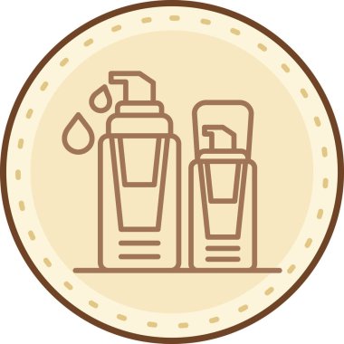 şişe ve bir bardak süt ikonu, vektör illüstrasyonu