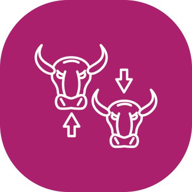Boğa vektör illüstrasyonu, simge element arkaplanı