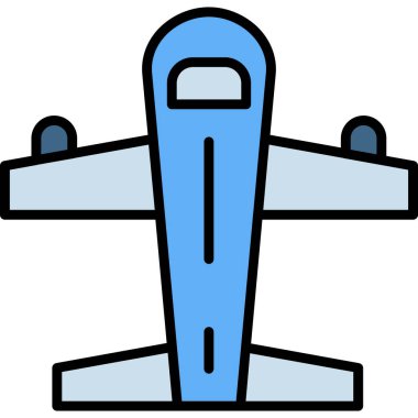 Uçak. Web simgesi basit illüstrasyon