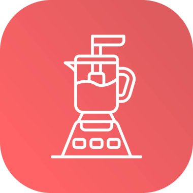 Düz biçimli izole edilmiş vektör içerisindeki kahve simgesi