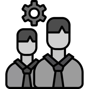 İnsanların vektör illüstrasyonu, simge