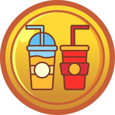 kahve fincanı simgesi, vektör illüstrasyonu