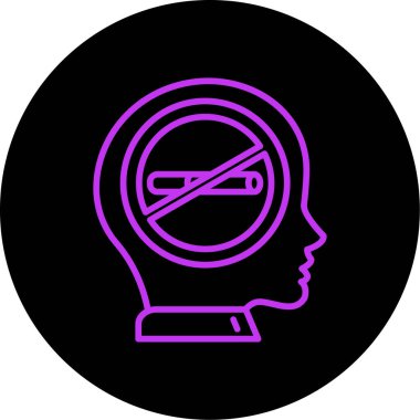 Beyni olan bir kadının vektör çizimi