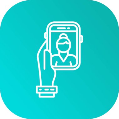 akıllı telefon simgesine sahip cep telefonu.