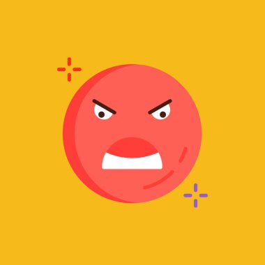 Kızgın kızgın surat vektörü