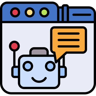 Web simgesi, teknoloji kavramının vektör illüstrasyonu