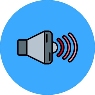 Konuşmacı. Web simgesi basit illüstrasyon