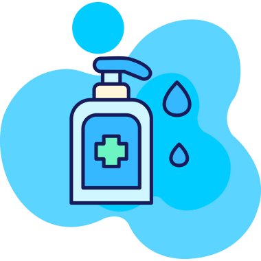 şişe su bırakma simgesi - taslak biçimi