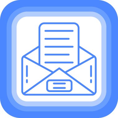 E-posta. Web simgesi basit illüstrasyon