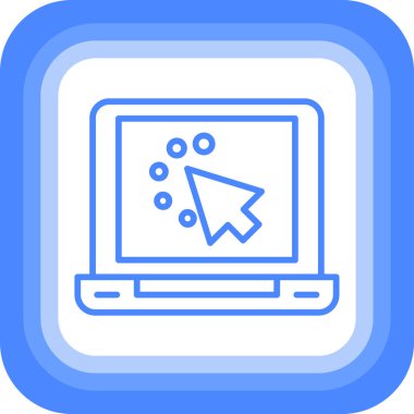 bilgisayar ekran simge vektör çizim