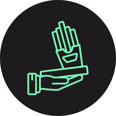 Benzersiz el vektör simgesi