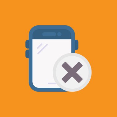 akıllı telefon simgesi yok, vektör illüstrasyonu