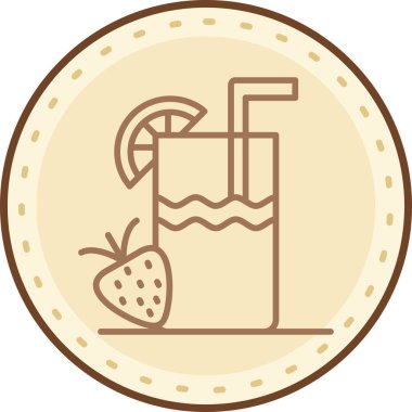 Kokteyl web simgesinin vektör illüstrasyonu