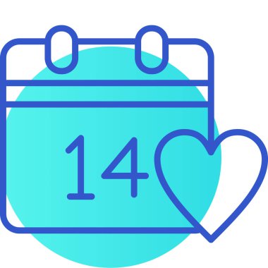 Sevgililer Günü simgesi, vektör illüstrasyonu