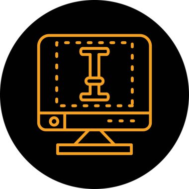 vektör lcd simgesi illüstrasyonu