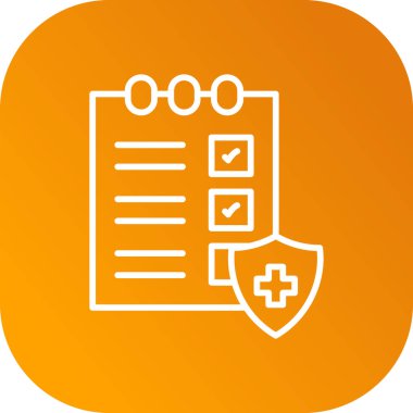 Kontrol listesi. Web simgesi basit illüstrasyon