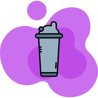 Bir bardak sütün karikatür simgesinin vektör çizimi