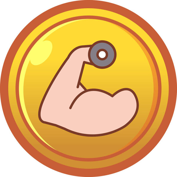 векторная иллюстрация держания монеты