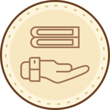 Kahve ikonlu bir fincanın vektör çizimi