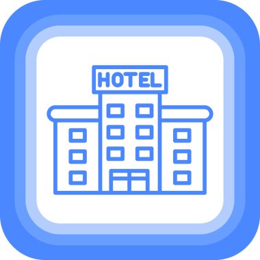 Otel simgesi modern vektör illüstrasyonu