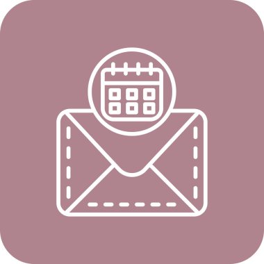 e-posta vektör renk çizgisi simgesi