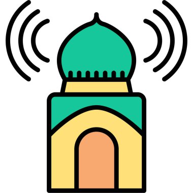 Cami camii İslam simgesi - taslak biçimi