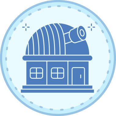 Mavi yuvarlak bir simgenin vektör illüstrasyonu