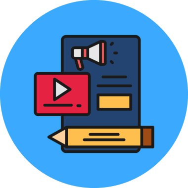 Web ve Geliştirme renk vektörü illüstrasyonu