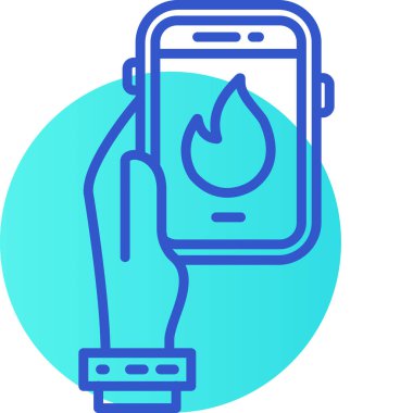 Akıllı telefon. Web simgesi basit illüstrasyon