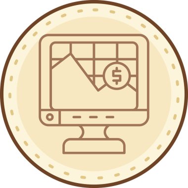 Para için. Web simgesi basit illüstrasyon