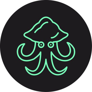 Bir ahtapot simgesinin vektör çizimi