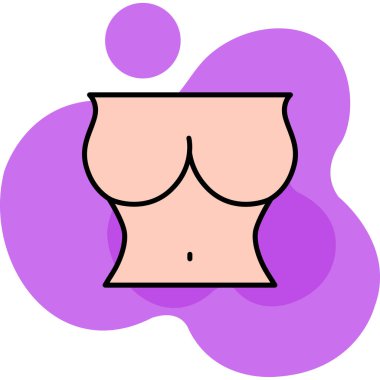 Kadın vücudu. Web simgesi vektör illüstrasyonu