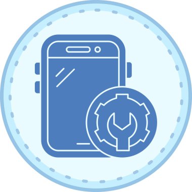 Cep telefonu simgesinin vektör illüstrasyonu