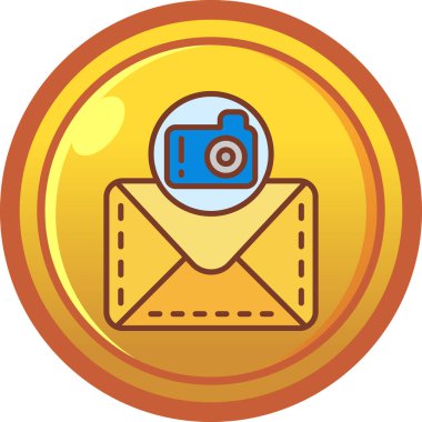 E- posta simgesinin vektör illüstrasyonu