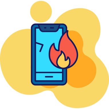 Akıllı telefon simgesini vektörde yakmak