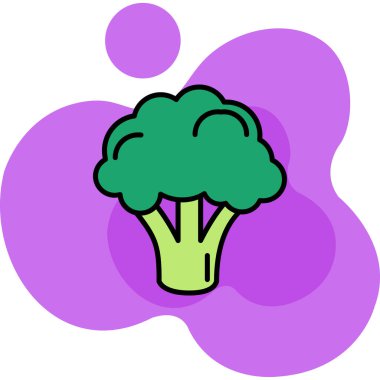 Brokoli. Web simgesi basit illüstrasyon