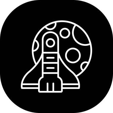 Roket simge vektör çizim,