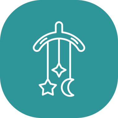 Benzersiz bayrak yıldız vektör çizgisi simgesi