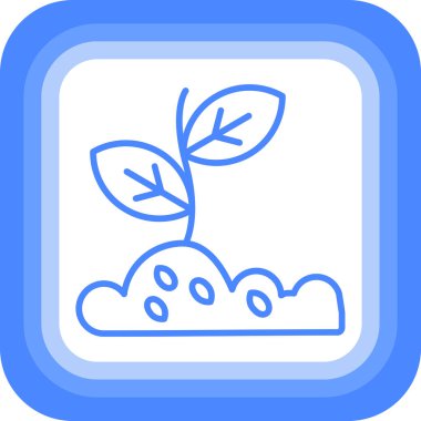 Bitki. Web simgesi basit illüstrasyon