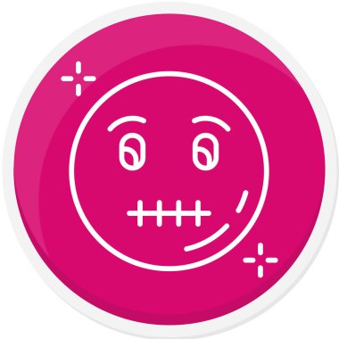 Gülümse. Web simgesi basit illüstrasyon