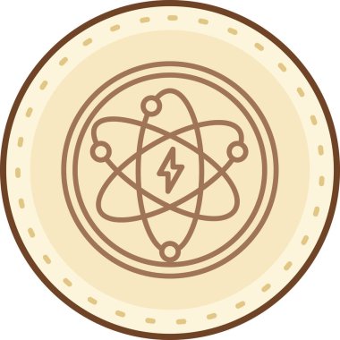 atom simgesi vektör illüstrasyonu