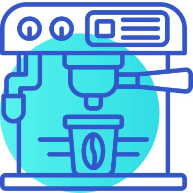 kahve makinesi simgesini, vektör çizim