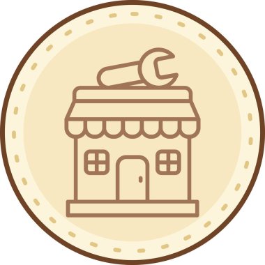 Ev simgesinin vektör illüstrasyonu