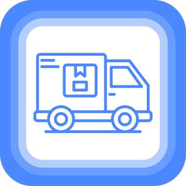 Teslimat. Web simgesi basit illüstrasyon